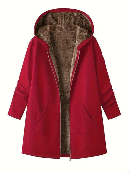 Evelyn™ | Cozy Sherpa-Lined Hooded Coat