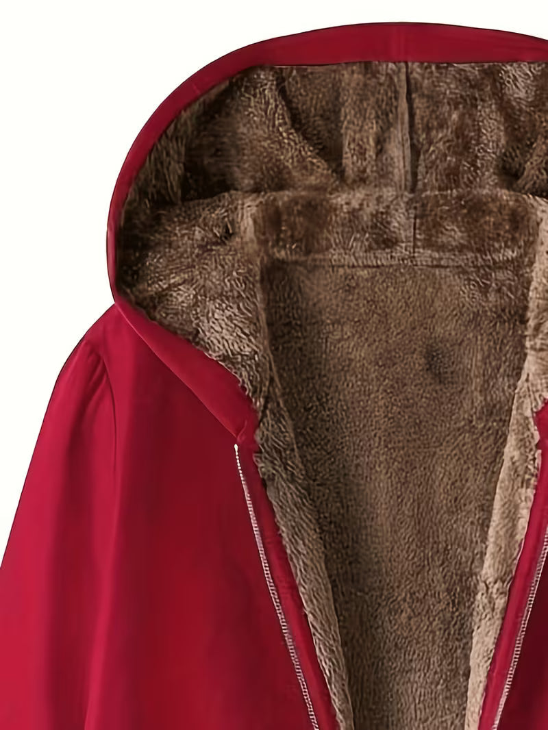 Evelyn™ | Cozy Sherpa-Lined Hooded Coat
