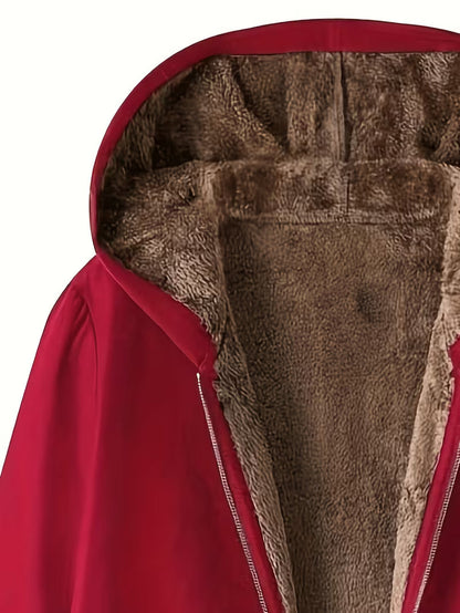 Evelyn™ | Cozy Sherpa-Lined Hooded Coat