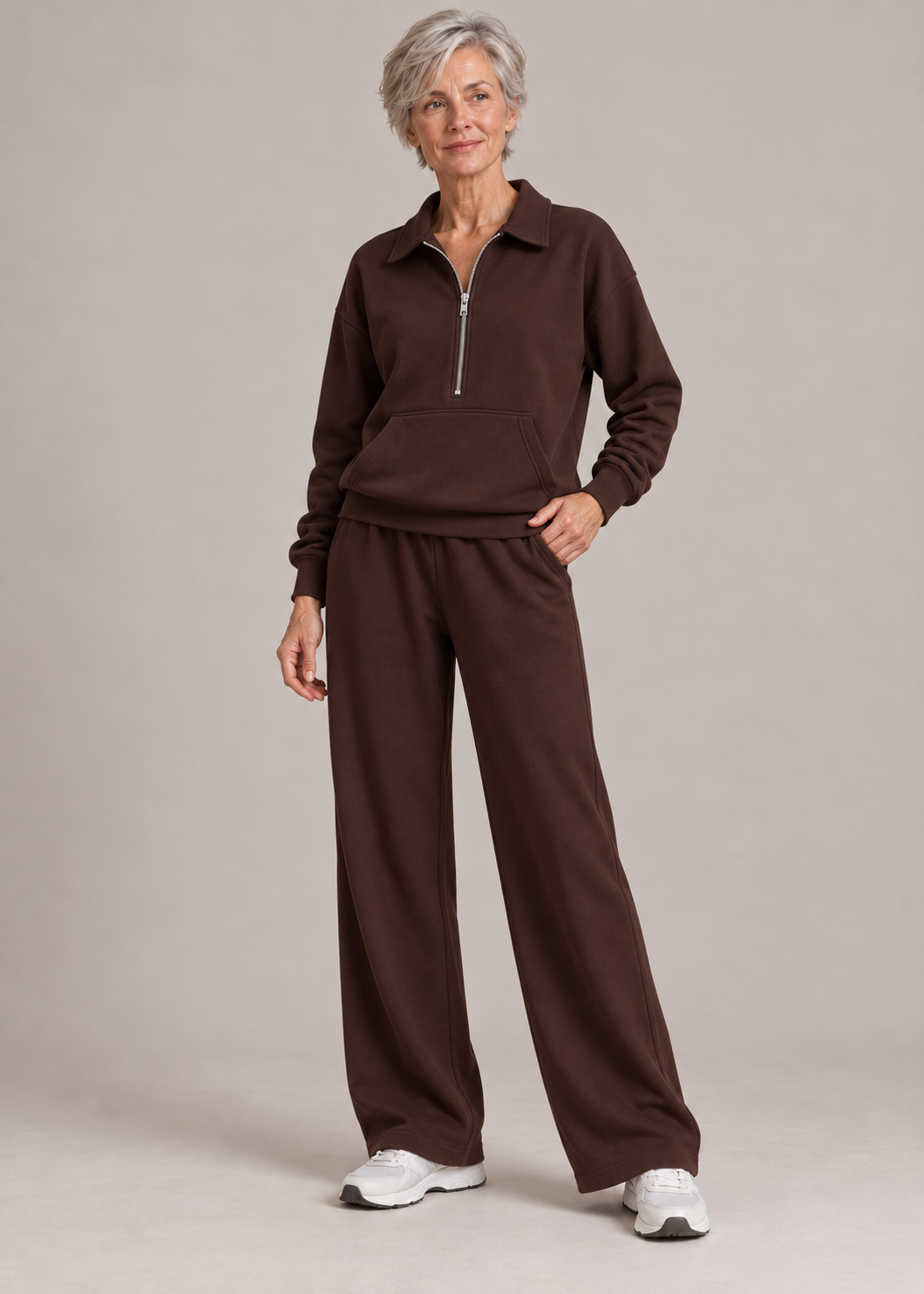 Charlotte™ | Half-Zip Wide-Leg Two-Piece Set