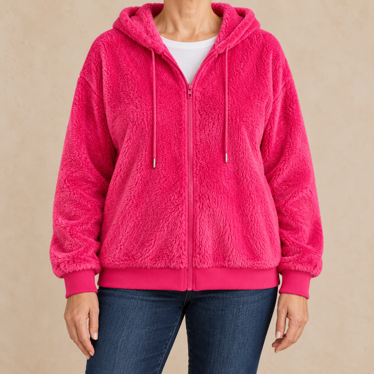 Elowen™ | Cozy Sherpa Zip Hoodie