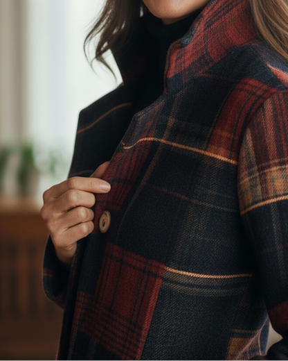 Joyce | Plaid Pattern Woolen Jacket