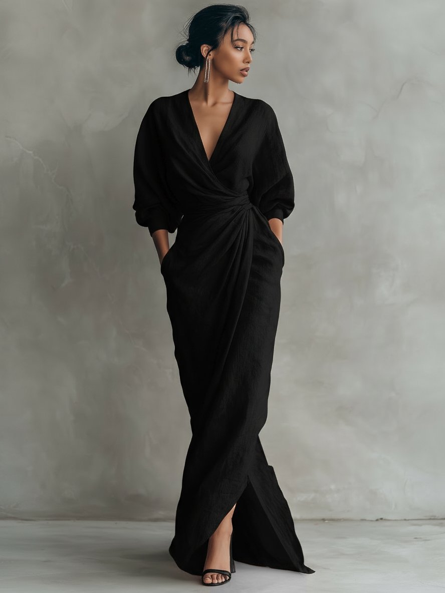 Rosie | Elegant V-Neck Maxi Dress