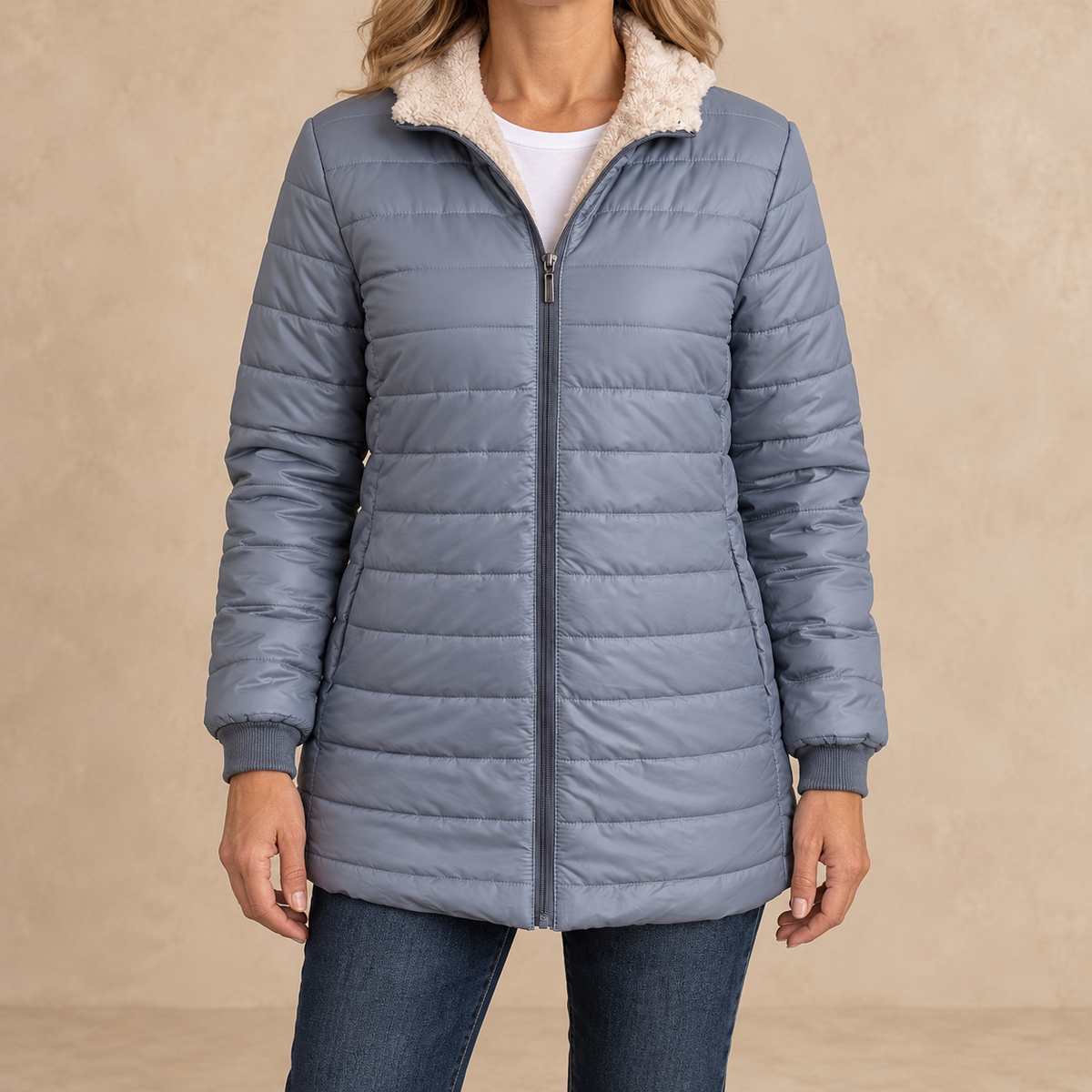 Harriet | Teddy-Lined Quilted Jacket