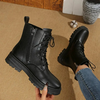 Georgiana™ | Lace-Up Zip Ankle Boots