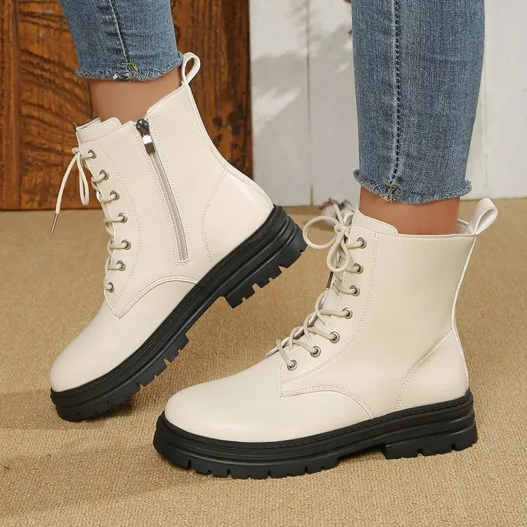 Georgiana™ | Lace-Up Zip Ankle Boots