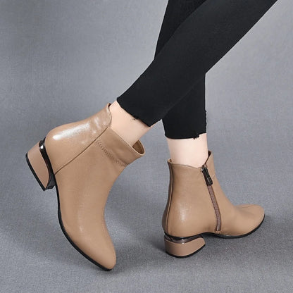 Cressida™ | Pointed-Toe Low Heel Ankle Boots