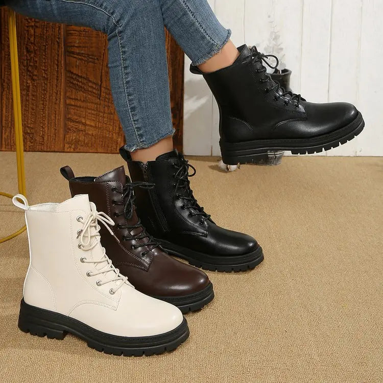 Georgiana™ | Lace-Up Zip Ankle Boots