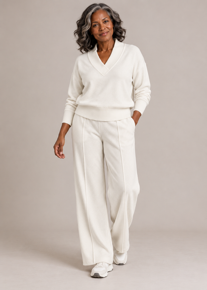 Anaïs™ | Luxuriously Soft V-Neck Knit Set