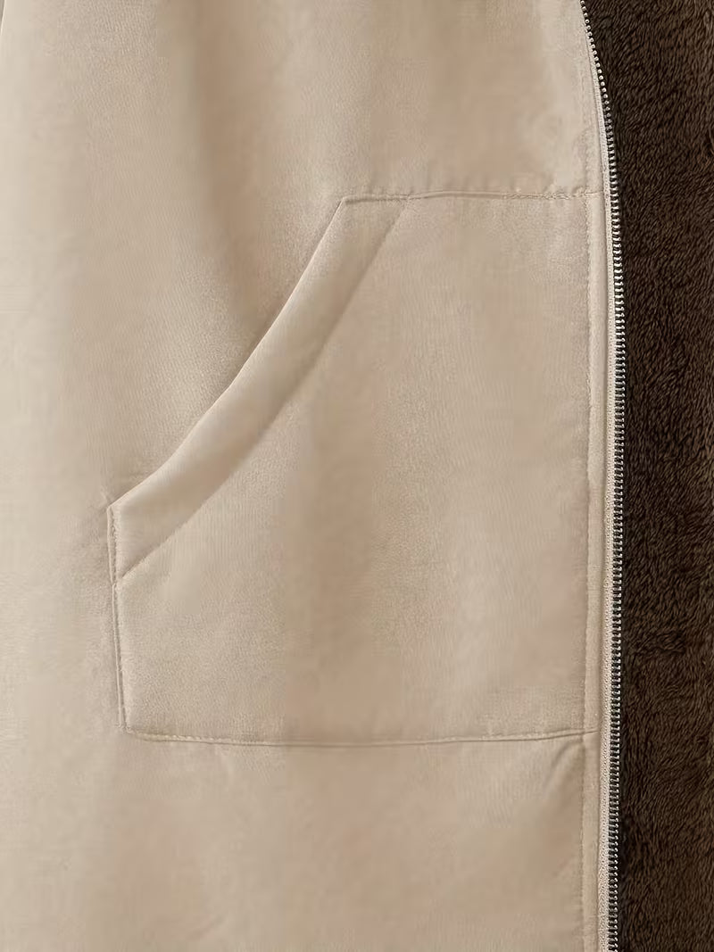Evelyn™ | Cozy Sherpa-Lined Hooded Coat