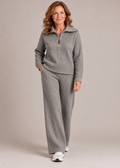 Catherine™ | Soft Ribbed Half-Zip Two-Piece Set