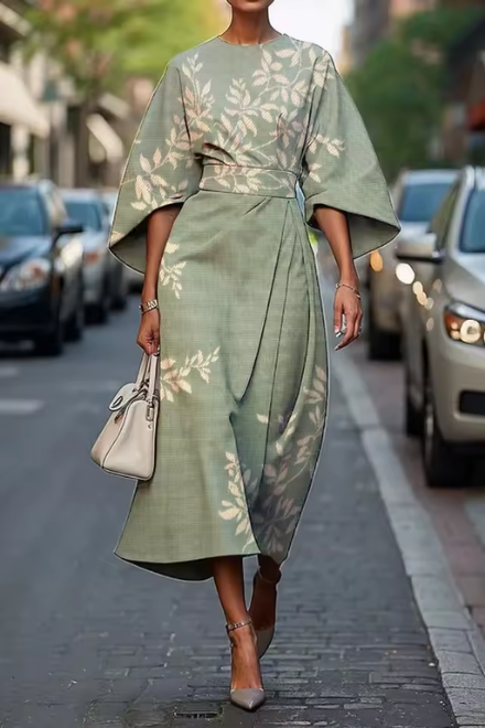 Serena  | Floral Grace Midi Dress