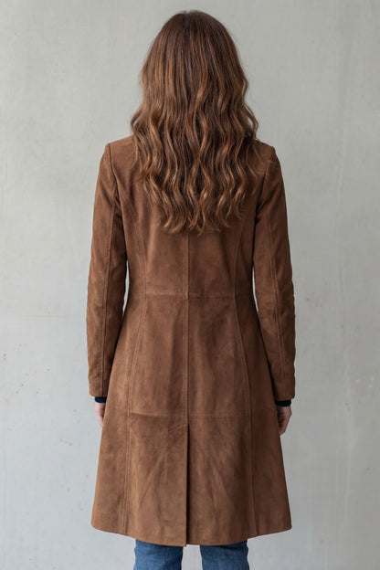 Lyra | Suede Longline Coat