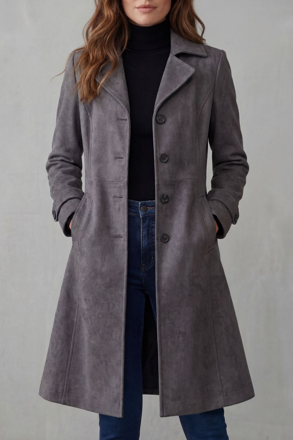 Lyra | Suede Longline Coat