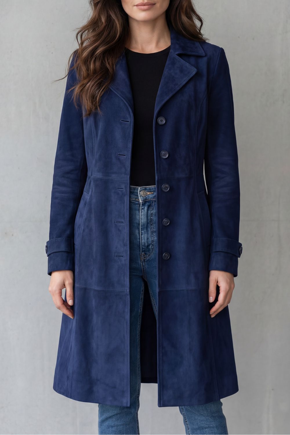 Lyra | Suede Longline Coat