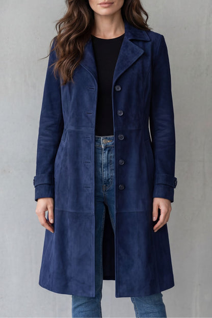 Lyra | Suede Longline Coat