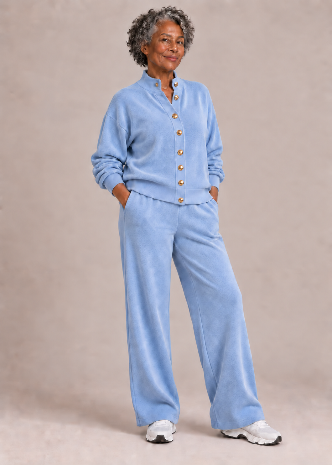 Genevieve™ | Soft Gold-Button Knit Two-Piece Set
