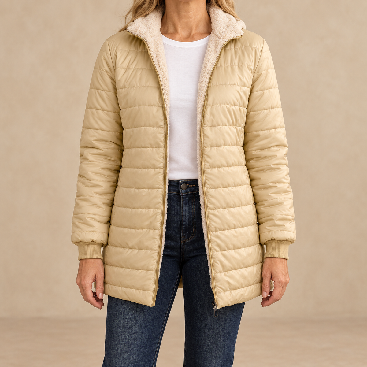 Harriet | Teddy-Lined Quilted Jacket