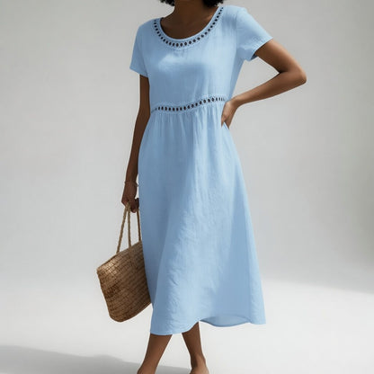 Rosalie — Embroidered Midi Dress