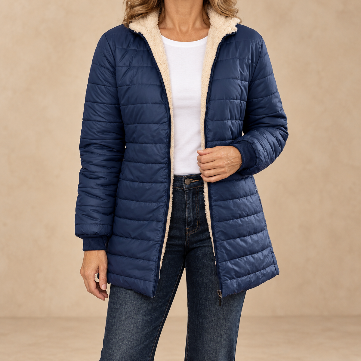 Harriet | Teddy-Lined Quilted Jacket