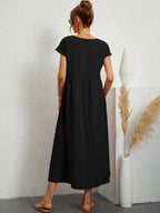 Gabriella | Comfortable Round Neck Maxi Dress