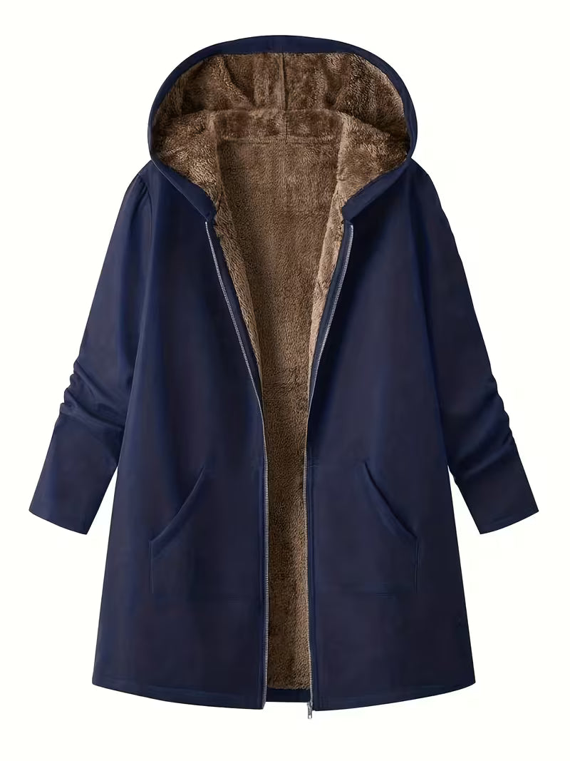 Evelyn™ | Cozy Sherpa-Lined Hooded Coat