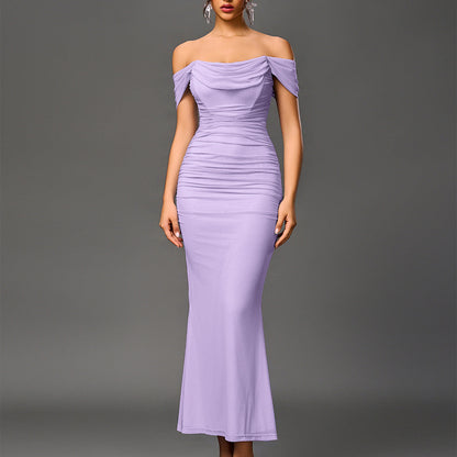 EUNOIA | Elegant Off Shoulder Backless Mermaid Dress