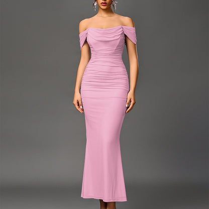 EUNOIA | Elegant Off Shoulder Backless Mermaid Dress