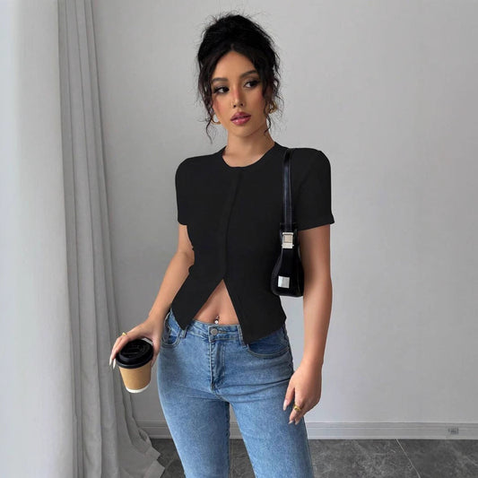 HATI | Relaxed Summer Short Sleeve Buttoned Top