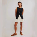 Amelie | Comfy Button Down Sleeveless Vest