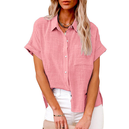Audrine | Comfy Casual Button-Up Blouse
