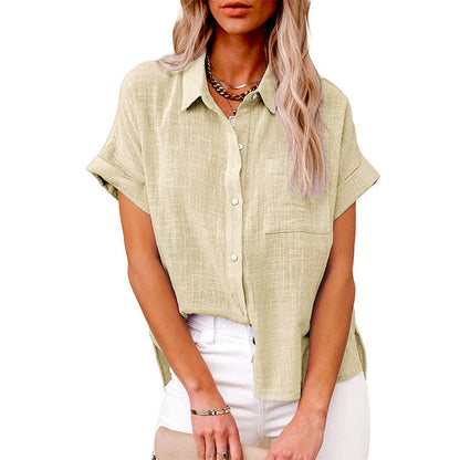 Audrine | Comfy Casual Button-Up Blouse