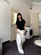 PAISLEY | Elegant Lace-Trimmed Wide-Leg Jeans