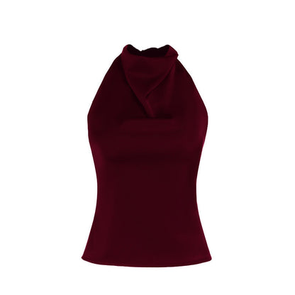 HENYA | Casual Sleeveless Summer Backless Top