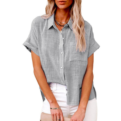 Audrine | Comfy Casual Button-Up Blouse