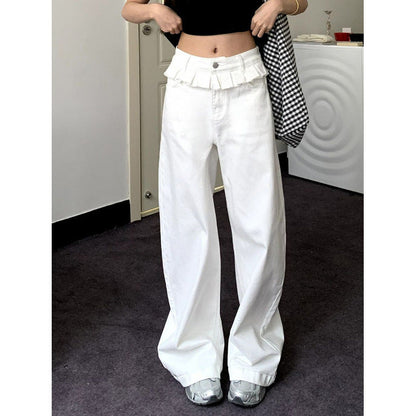 PAISLEY | Elegant Lace-Trimmed Wide-Leg Jeans