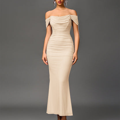 EUNOIA | Elegant Off Shoulder Backless Mermaid Dress