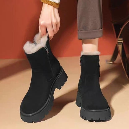 Elodie™ | Plush-Lined Platform Ankle Boots