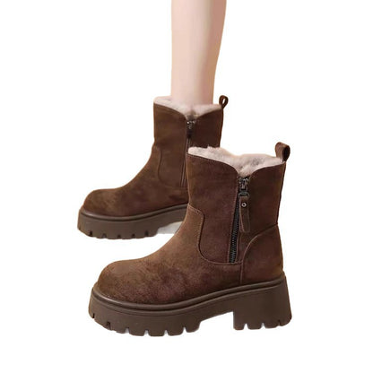 Elodie™ | Plush-Lined Platform Ankle Boots