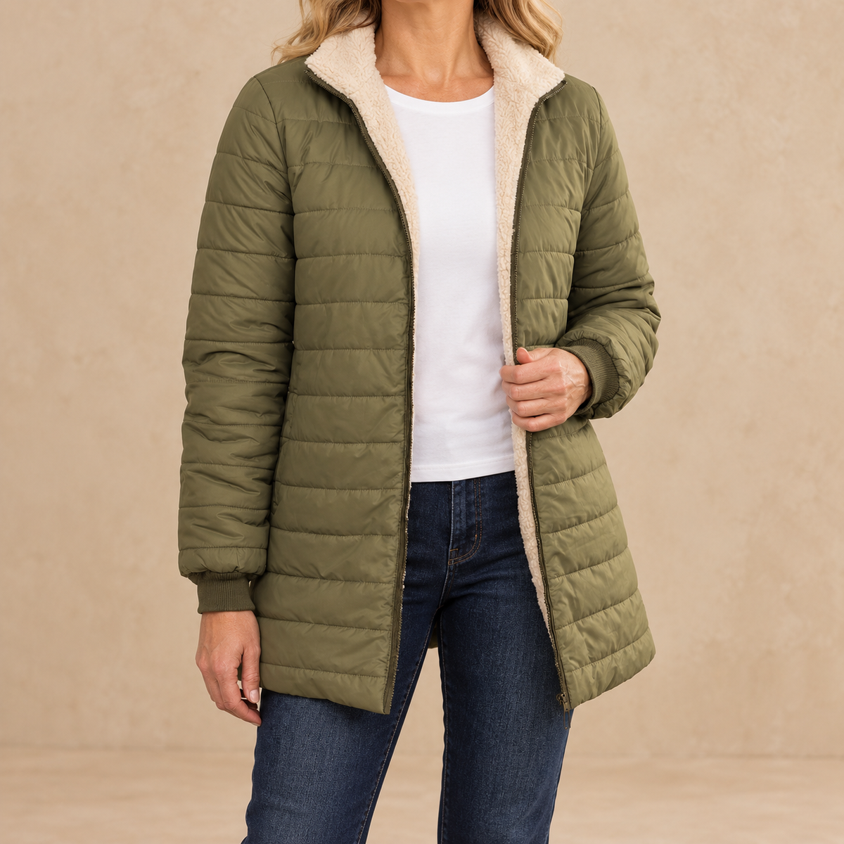 Harriet | Teddy-Lined Quilted Jacket