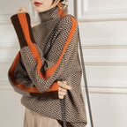 Klara | Chevron Roll Neck Jumper