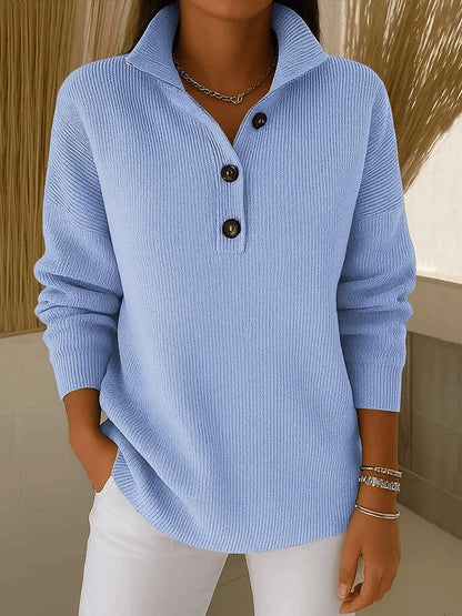 FLORENCE | V-NECK POLO SWEATER