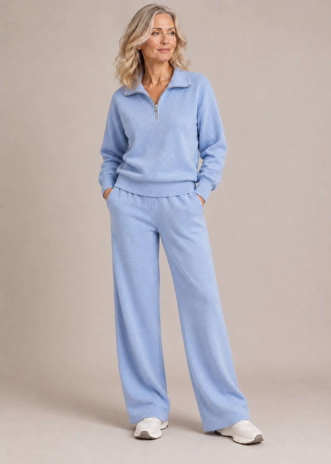 Mary Jane™ | Luxuriously Soft Half-Zip Knit Set