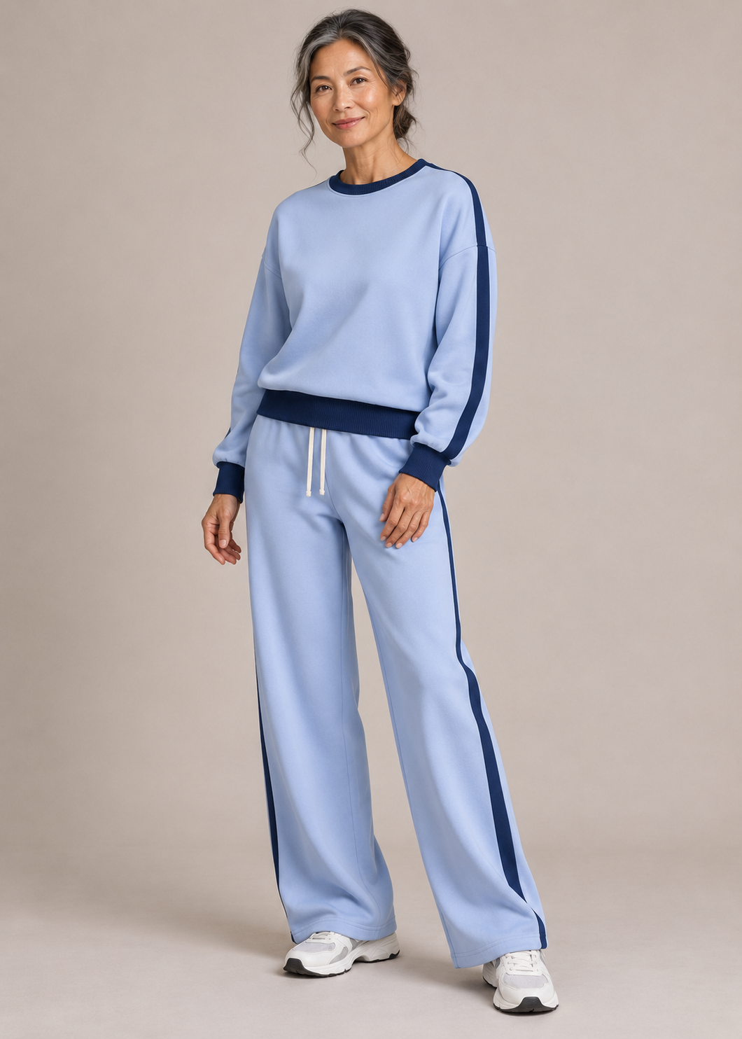 Victoria™ | Contrast-Trim Two-Piece Lounge Set