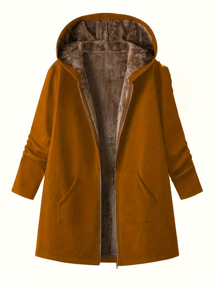 Evelyn™ | Cozy Sherpa-Lined Hooded Coat