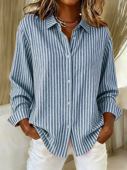 JACQUELINE | STRIPED BUTTON-DOWN SHIRT
