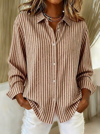 JACQUELINE | STRIPED BUTTON-DOWN SHIRT
