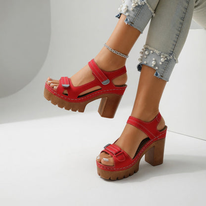 Camellia | Urban Allure Platform Block Heel Sandals