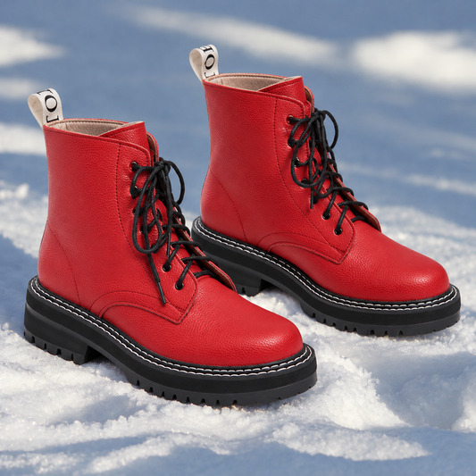 Lana - Women's waterproof lace-up combat boot