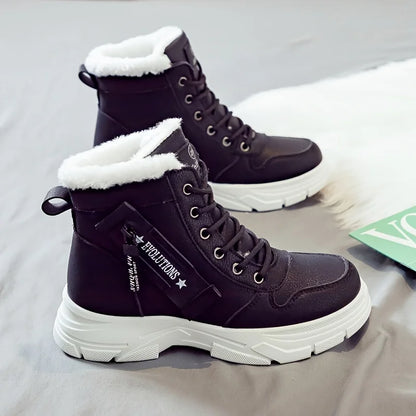 Margot™ | Plush-Lined Lace-Up Winter Boots